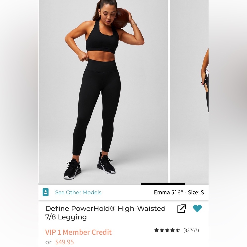 Fabletics Define power hold high waisted 7/8 legging